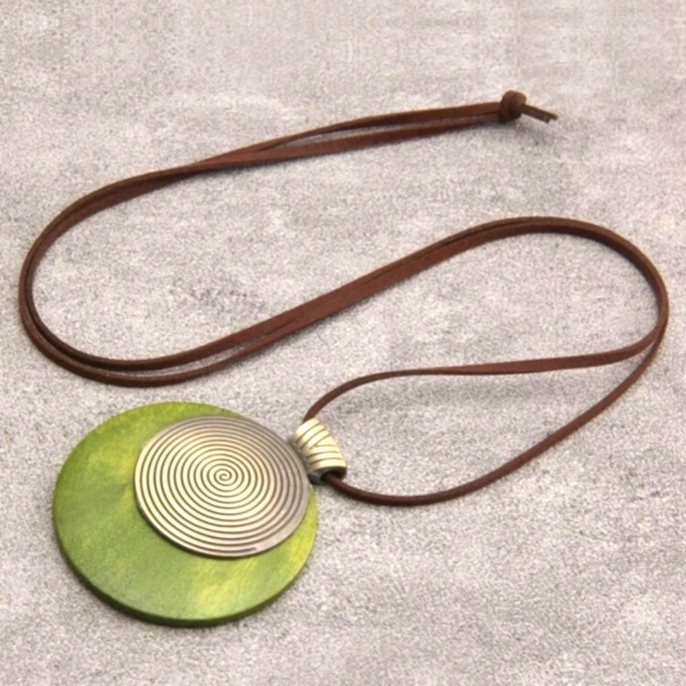 Green Top with Jewelry Necklace Earrings Matching Set Avocado Green Outfit - Picture 7 of 11